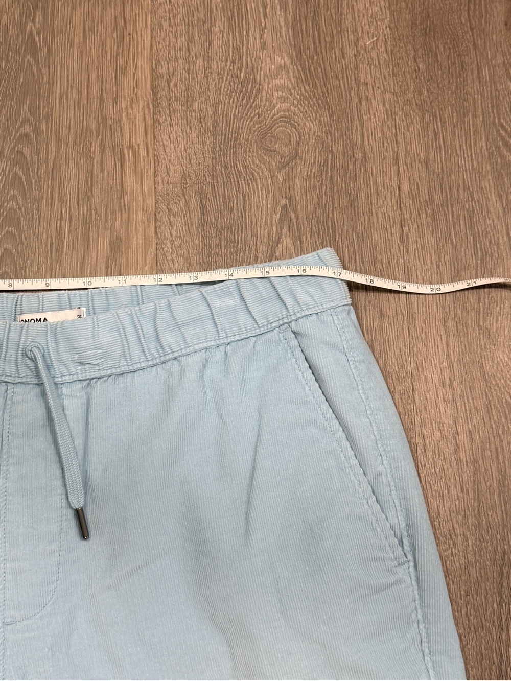 Sonoma Men's Light Blue Corduroy Drawstring Shorts Size 36 - Picture 5 of 9